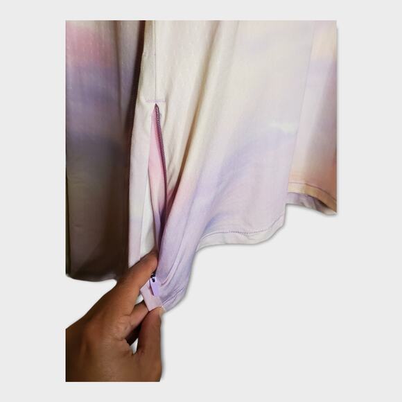 CALIA Womens 1/4 Zip Golf Pullover Top Pastel Cloud Swirl Pink Purple L Sporty - Picture 4 of 9